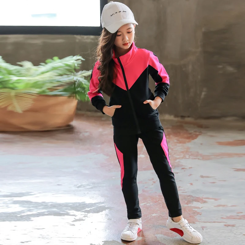 Girls Clothing Set Children 2023 Spring Autumn Sports Suit Long Sleeve Girls Tracksuits for Kids Clothes 4 6 8 10 12 13 Years