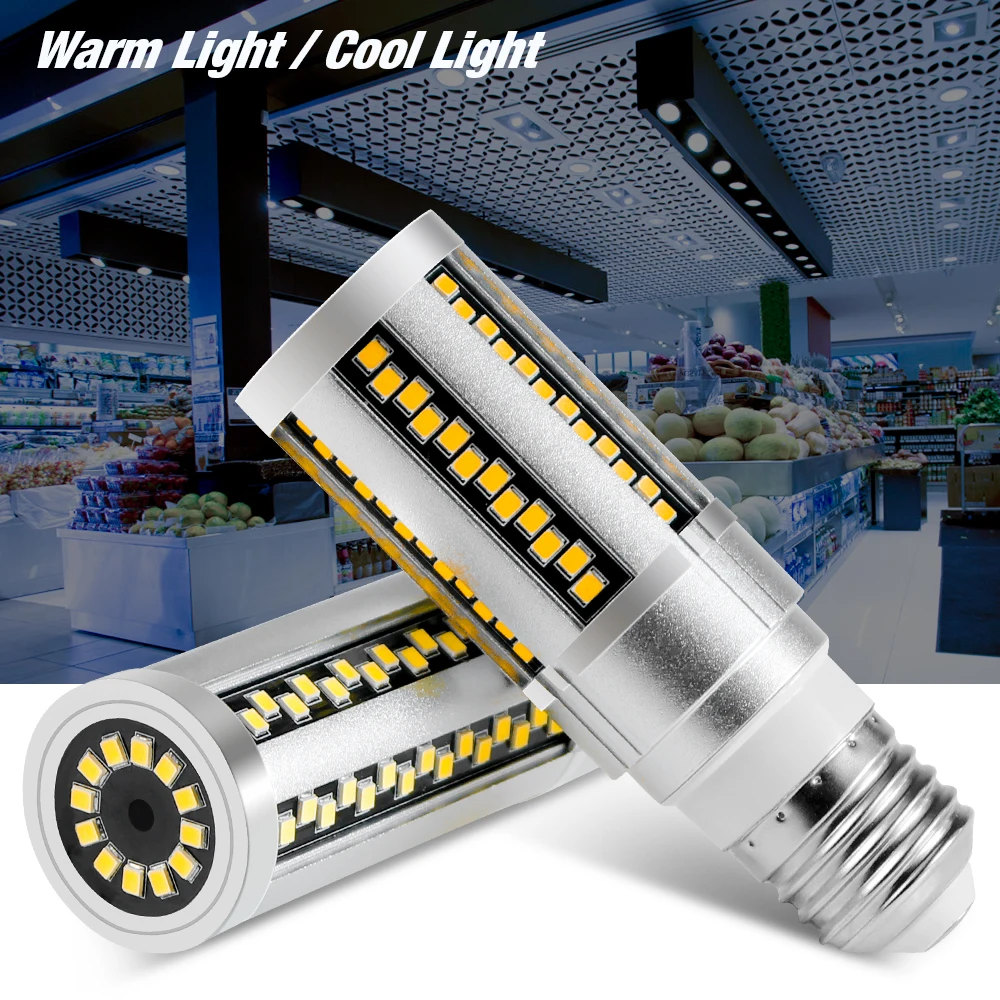 110V LED Corn Lamp E27 Led Light Bulb 220V Garage Lampara 15W 20W LED Candel Light No Flicker Chandelier Bulbs For Home Lighting