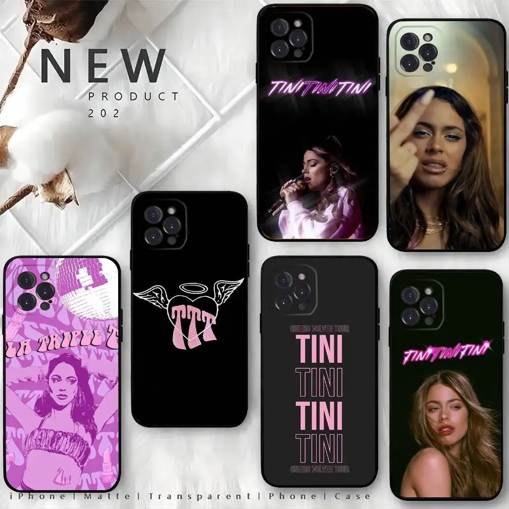 

T-Tini Stoessel Phone Case For iPhone 16,15,14,13,12 Mini 11 Pro XR,X,XS,MAX 7,8 Plus Silicone Cover Soft Black