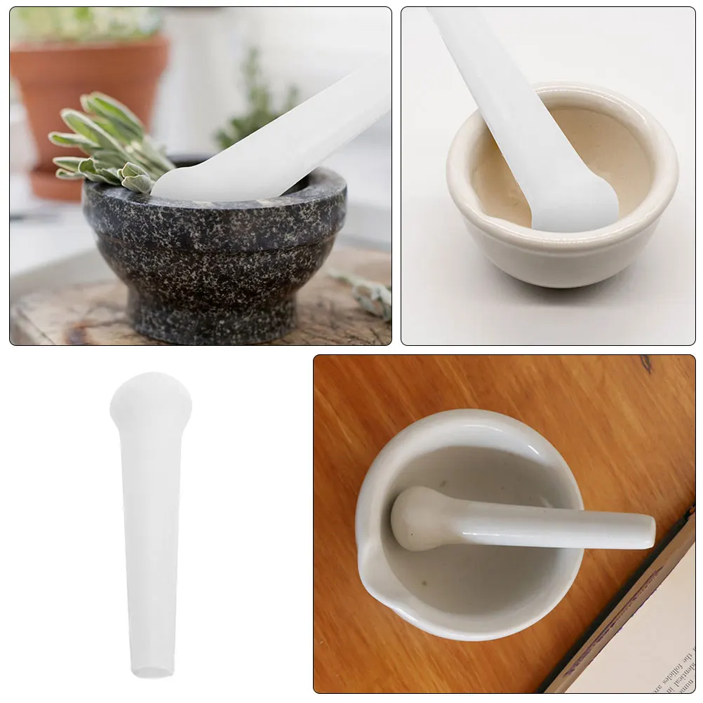 

2pcs Ceramic Pestle Manual Ceramic Crusher Crusher Pestle for Garlic Ginger Medicine Kitchen Tool Porcelain Rod
