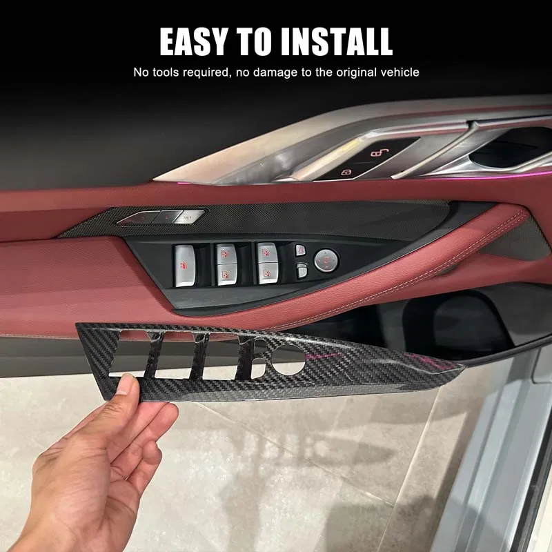 For 2020-2023 BMW 4 Series/G26  window lifter decorative frame Auto parts Real carbon fiber Convertible/hard top version