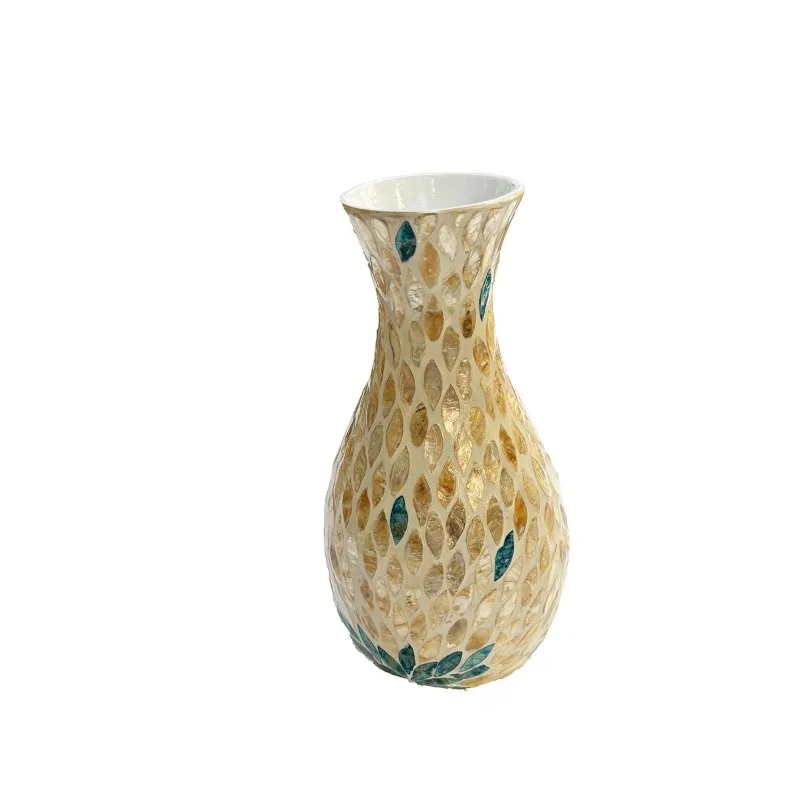 

Light luxury shell vase, home bed and breakfast living room flower arrangement dried flower device