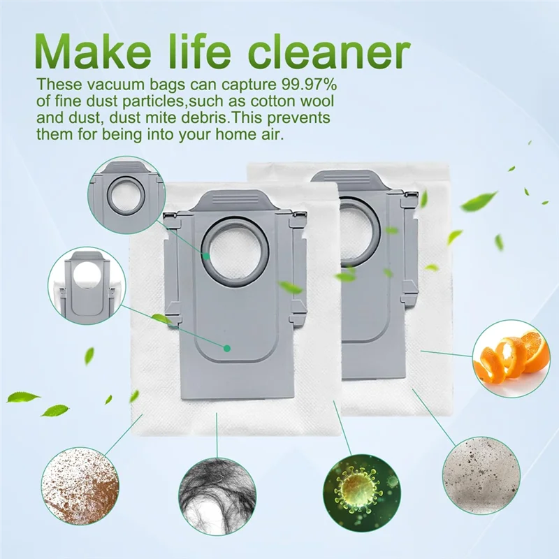 【Berserk】10 шт. запасные части, мешок для пыли для Roborock QV 35A / QR 598 / QR 798, детали пылесоса, эффективные аксессуары для чистки