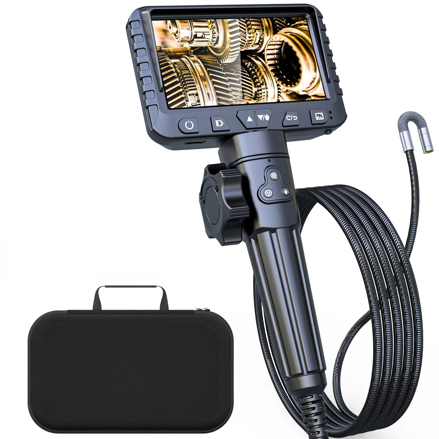 NewTwo-Way Articulating Borescope Industrial Endoscope with 0.33in Articulated Snake Camera Video Inspection Scope with Light