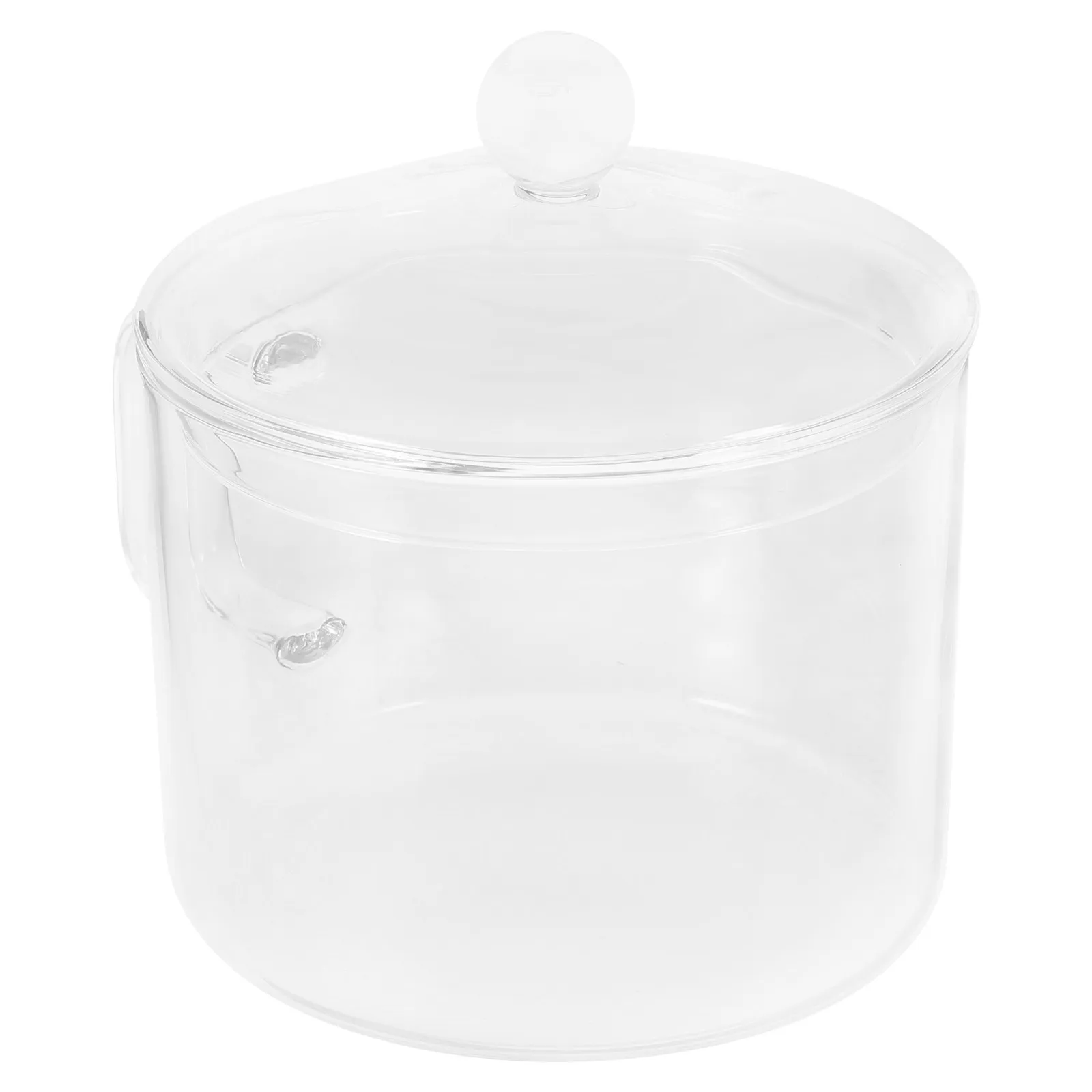 

Glass Soup Pot with Lid Stovetop Safe Cooking Pot for Noodles Vegetables Baby Food Clear Heat Resistant Kitchenware