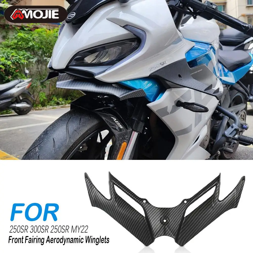 For CFMOTO 250SR 300SR SR 250 300 SR 2019 - 2024 2023 2022 2021 2020 Front Fairing Aerodynamic Winglet Cover Fixed Wind Wing