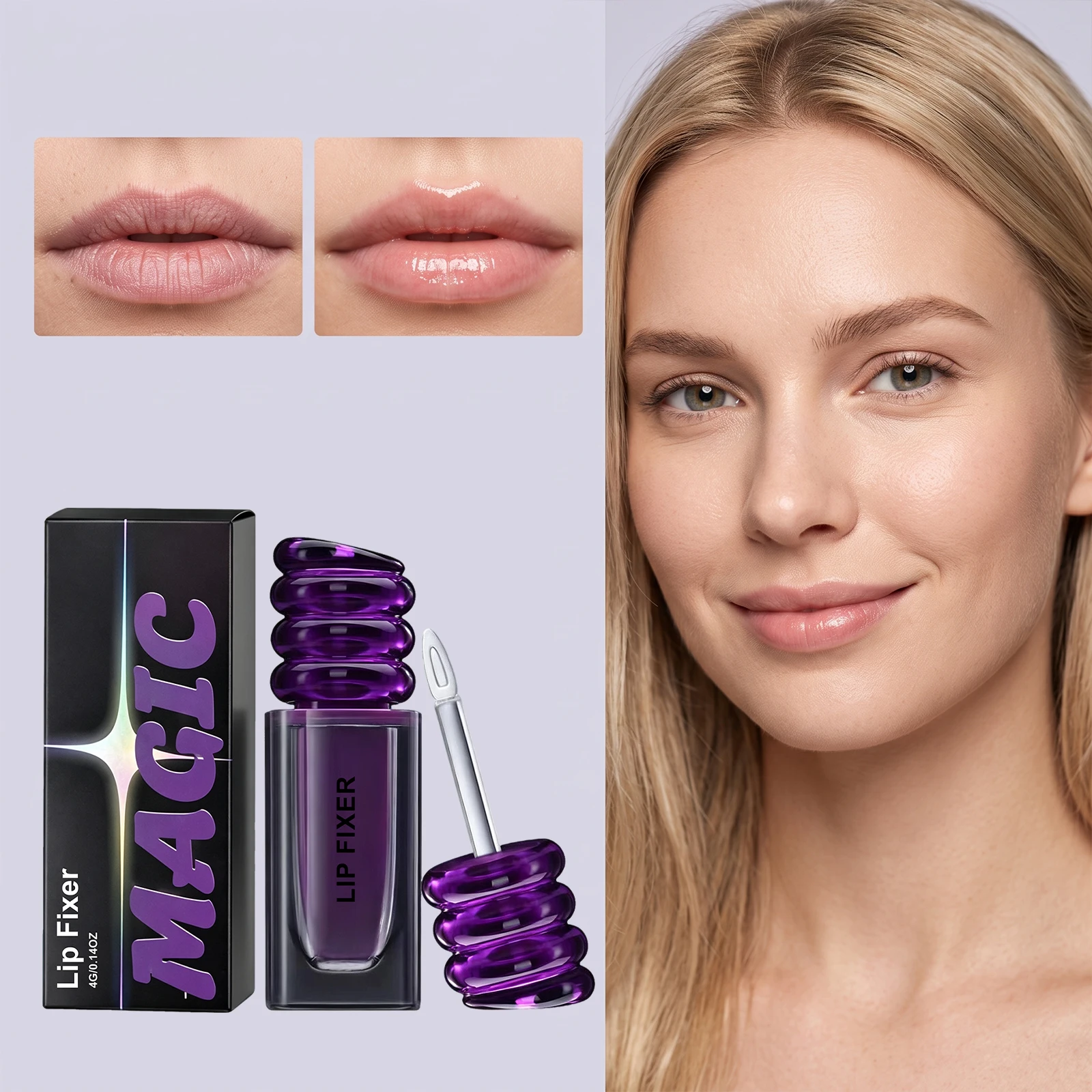 Ceramide Hydrating Lip Gloss, Colorless Moisturizing Lip Oil, Dewy Glass Lips Lip Treatment