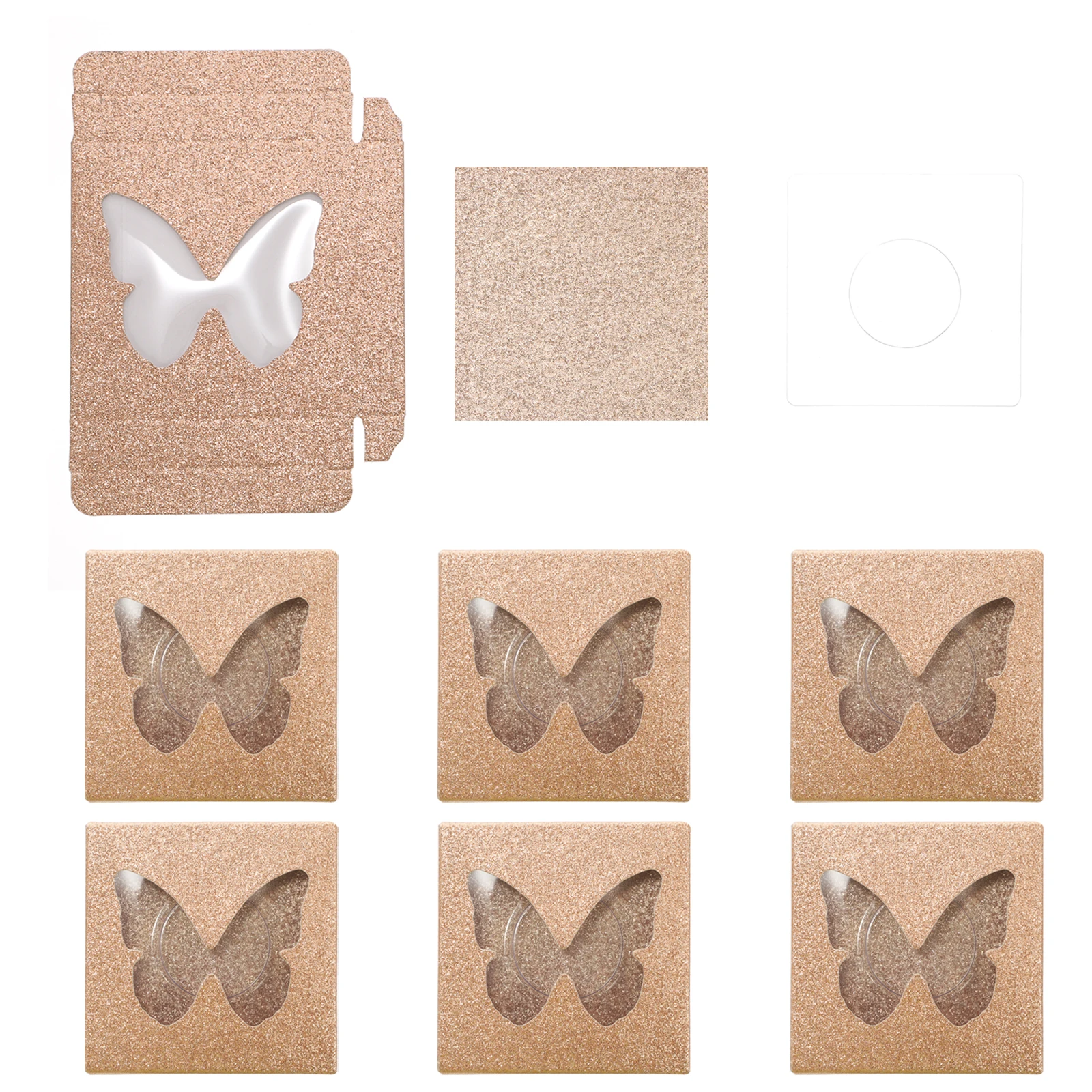 

30PCS Square Eyelash Box False Eyelash Container Beautiful Case Holder Organizer Packing Protect Lashes Storage Cosmetics