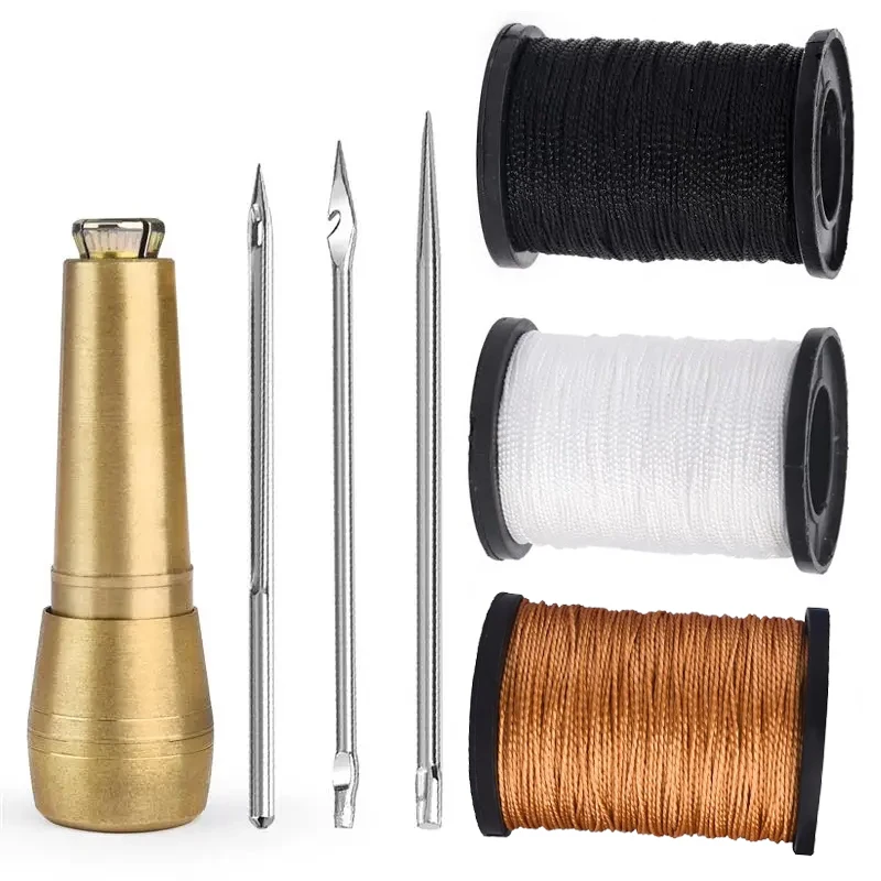 Leather Sewing Kit Leather Awl Set Replaceable Multifunctional Shoes Repair Tool Kit Punch Stitching Needles Sewing Leathercraft