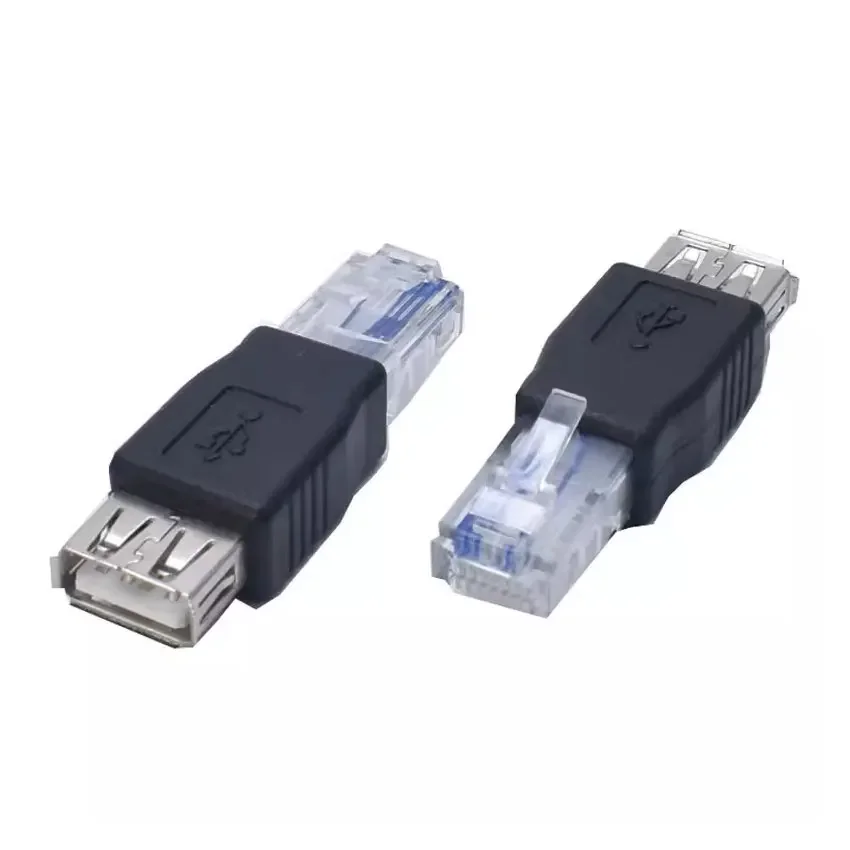 1/5/10PCS Ethernet to USB Adapter RJ45 Ethernet Male to USB Female Converter 10Mb/100Mbs Network Connector for Laptops Computers
