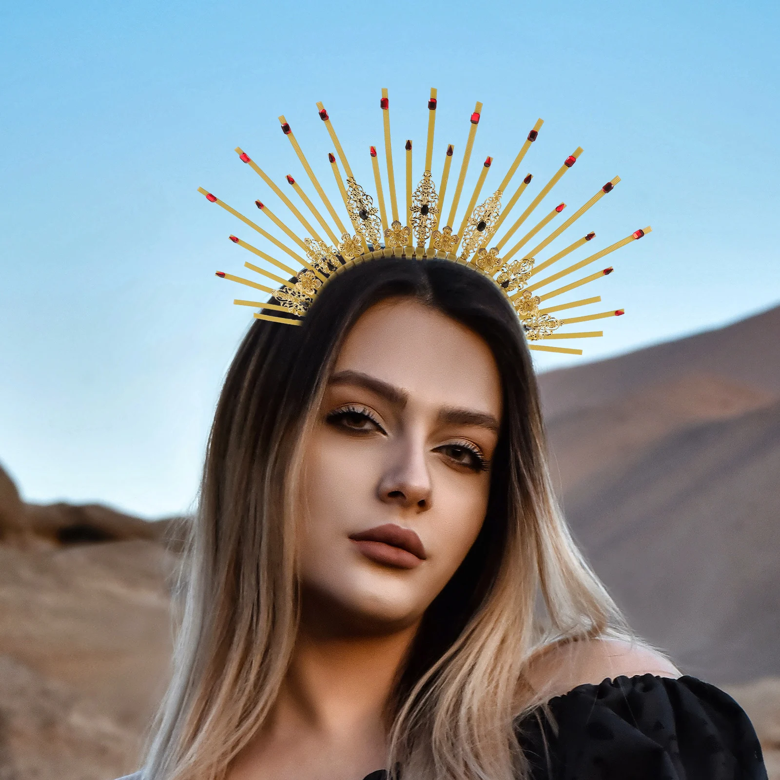 

s Retro Hair B Gothic Crown Women Headb Halloween Wedding Photoshoot Accessories Party Headdress Holiday Hairstyling Tool