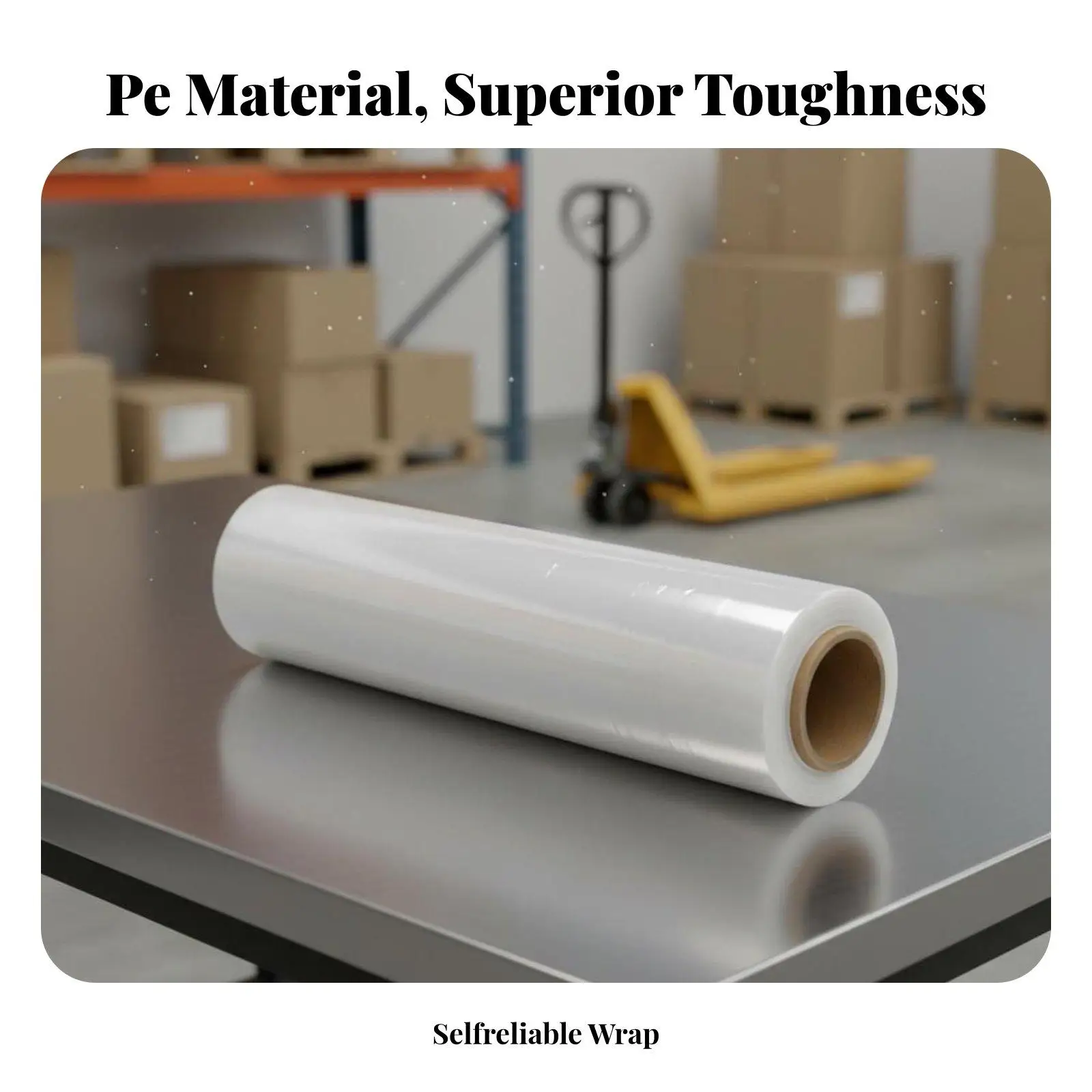 High Performance Wrapping Film Roll 400% Stretch Pallet Wrap Self Adhesive for Moving and Shipping