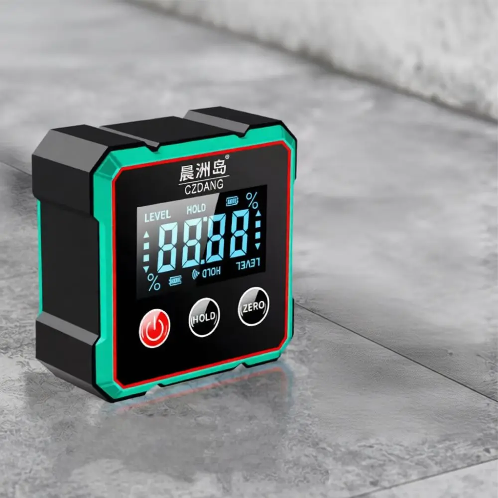 Portable Digital Angle Finder Level Gauge Aluminum Alloy Inclinometer Backlit Protractor Precise Measuring Device For Profession