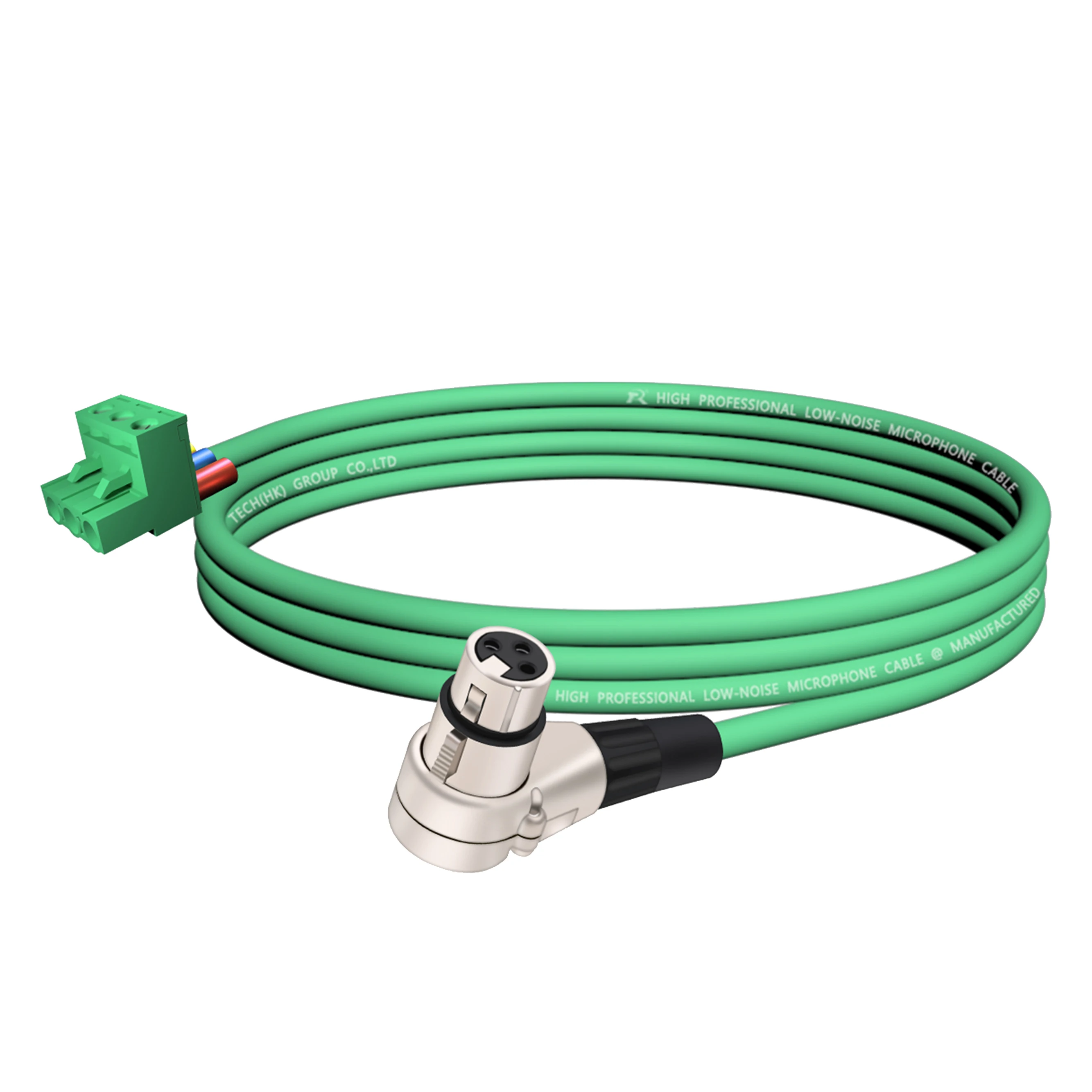 PHX3M/2EDG 5.08 3-polige Steckbare Schraubklemme ​ Rechtwinkliges Weißes Metall-3-P-XLR-M/F-Kabel, Audiokabel, Mehrfarbige Ummantelung – Detail 14