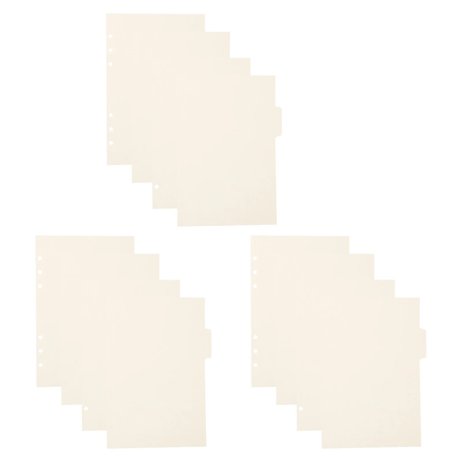 15Pcs Paper Binder Index Dividers Office Tab Dividers A5 Notebook Classification Tabs Document Organizer Replaceable Binder Tab