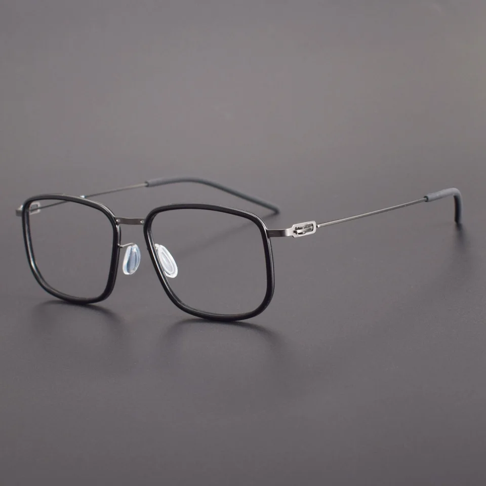 Retro Fashion Design Square Titanium Frame Men's Glasses for Myopia Reading Optical Prescription Anti Blue Light Women's Glasses