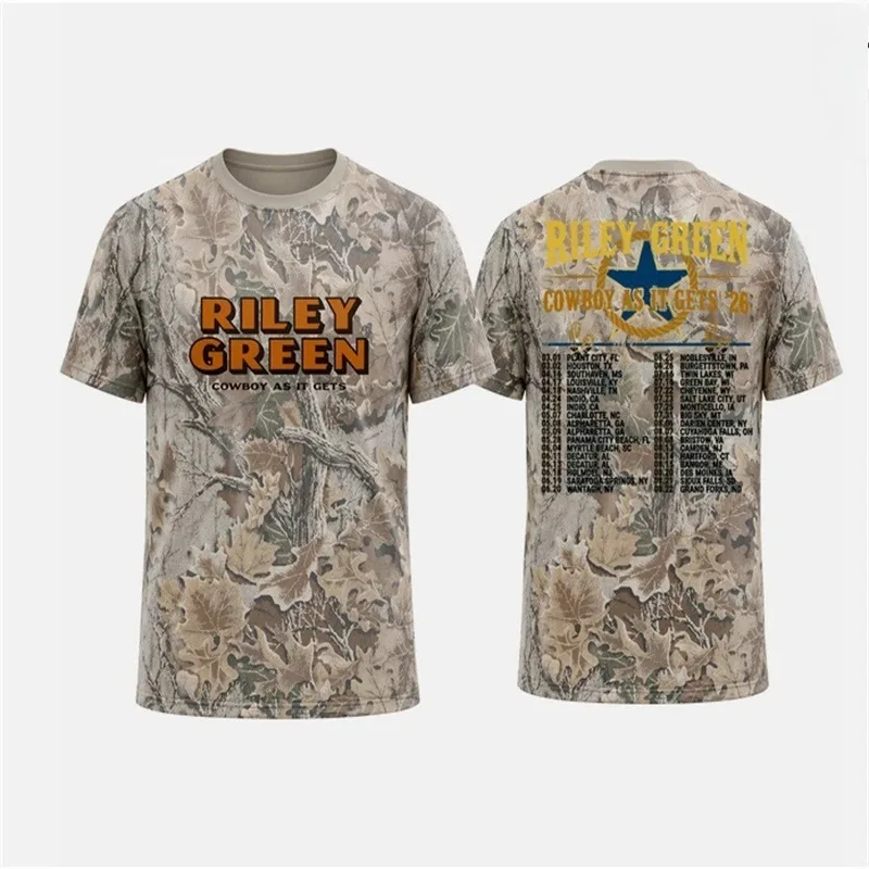 Riley Green Merch T-shirt Men Short Sleeve Tee Unisex Tops Causal Clothes Female Y2K Tops