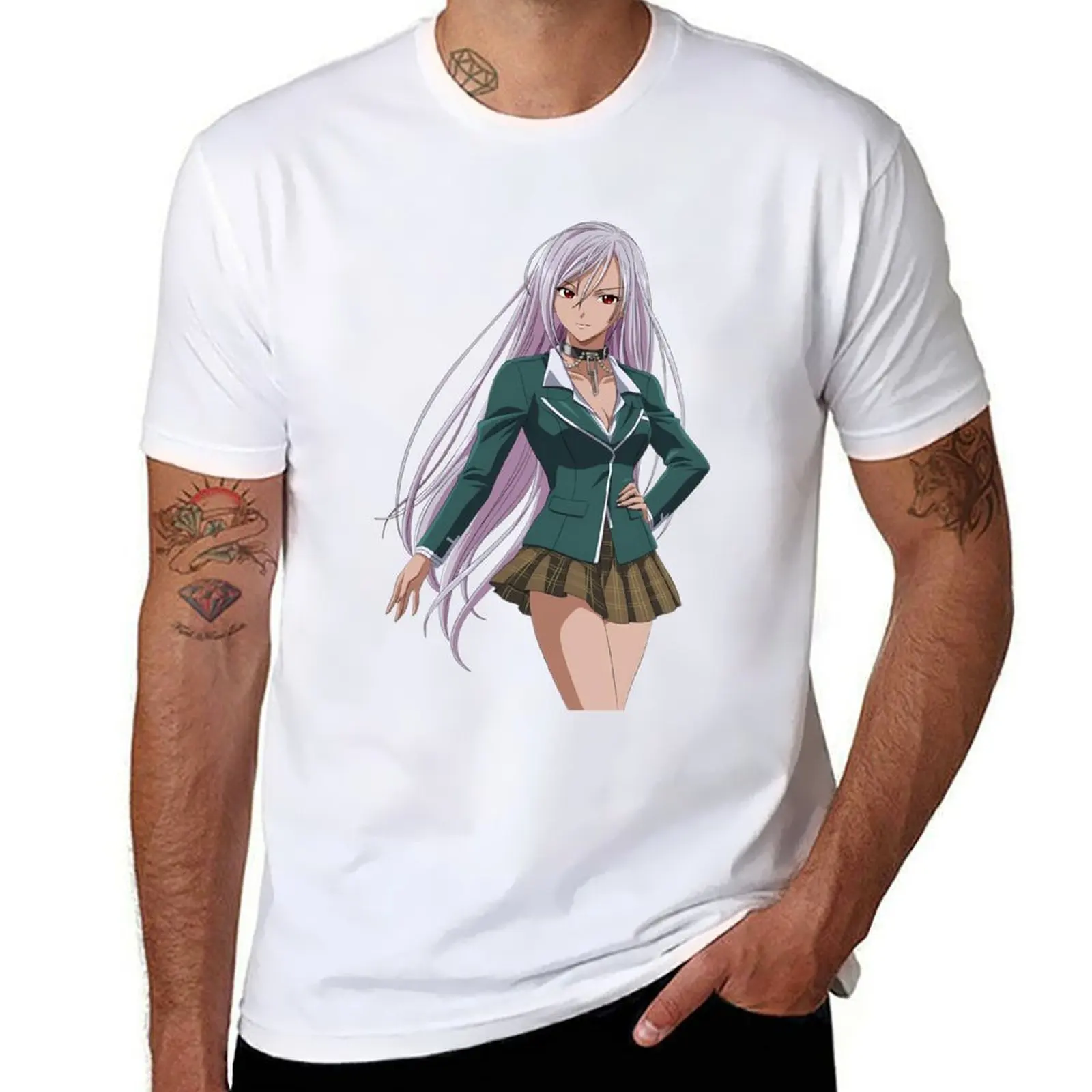

Moka Akashiya - Rosario Vampire T-Shirt man t shirt designer graphic t shirts for man T-Shirt
