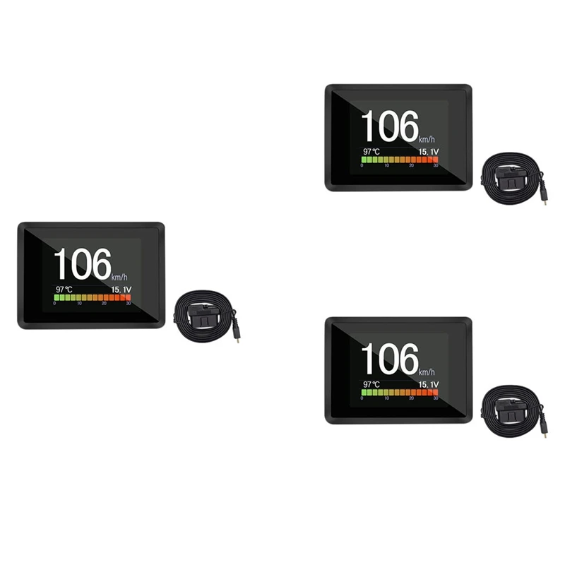 3X For Car A203 OBD2 On-Board Computer Car Digital Computer Trip Display Speed Fuel Consumption Gauge OBD2 Scanner