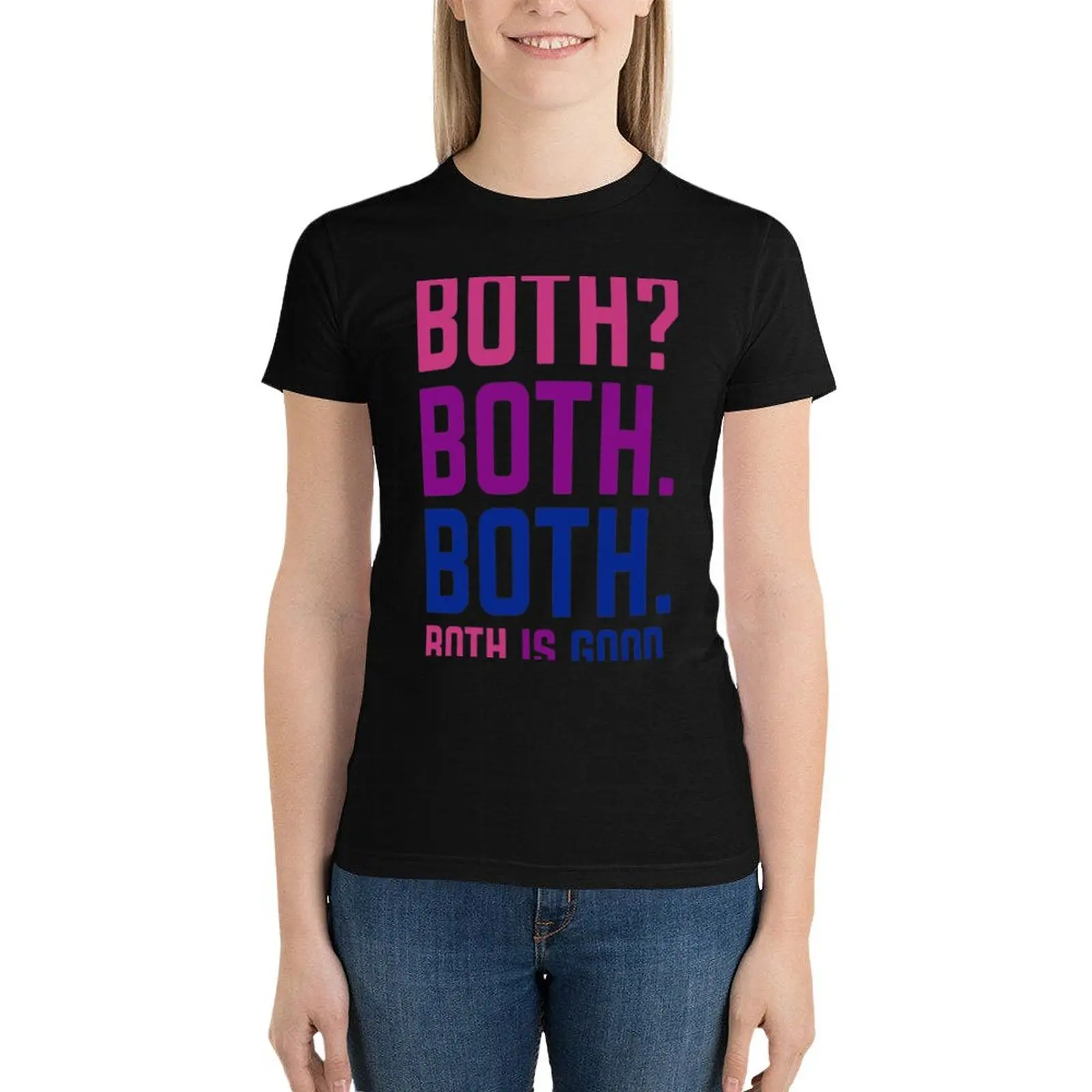 

Both Is Good Bisexual Pride Bi Love Bisexuality Lgbtq Lgbt T-Shirt kawaii clothes summer clothes tops Women t shirt