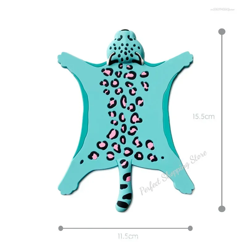 Cute Silicone Coaster Insulated Water Non-slip Pad Cartoon Animal Heat-resistant Cup Mat Tiger Leopard Placemat Home Kitchen