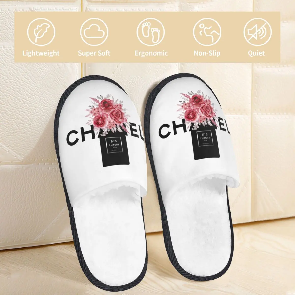 Luxury Alphabet Flower Perfume Slippers for Home Indoors Fashion Designer Slipper Cozy Memory Foam Slides Non Slip