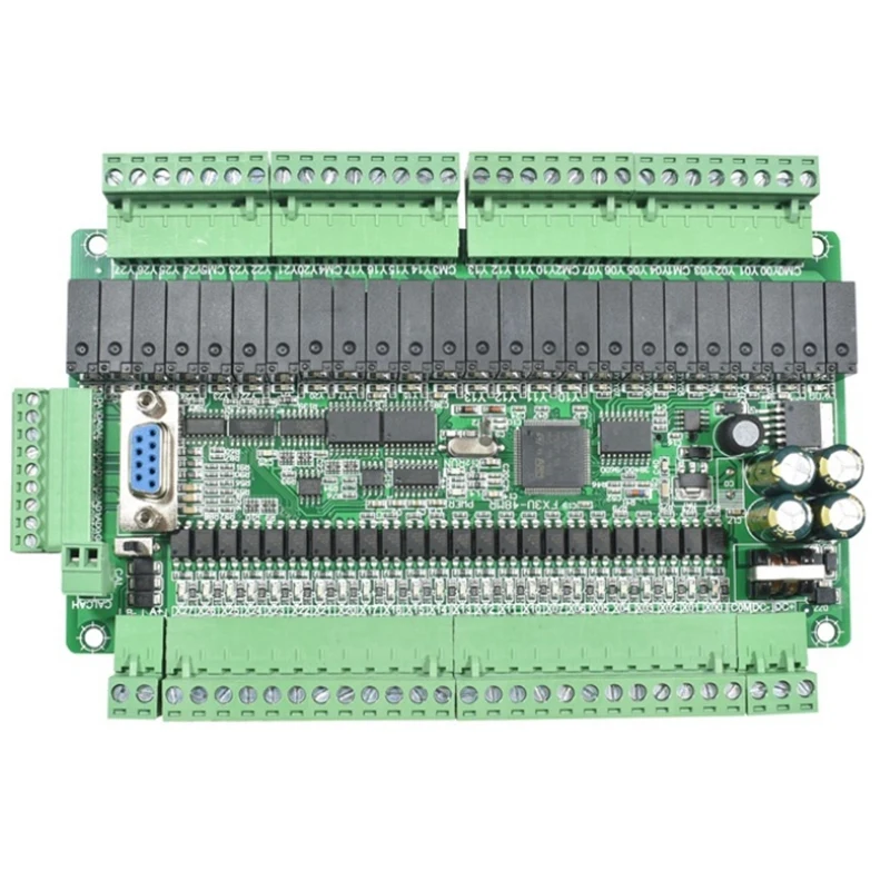 Saída analógica Plc controlador, relógio de tempo real, JHD-FX3U, 48MR, RS485, RS485, 6 entrada 2, 24 entrada 24 saída do relé