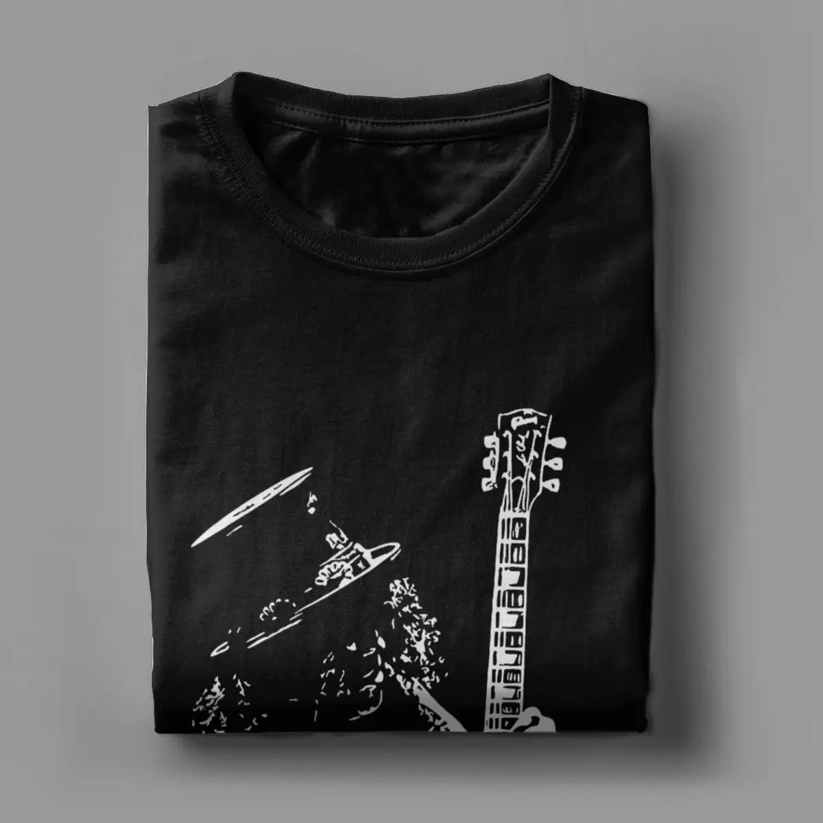 Slash Guitar Guns N Roses camiseta divertida para hombre, camisetas de manga corta con cuello redondo, ropa de algodón puro de talla grande