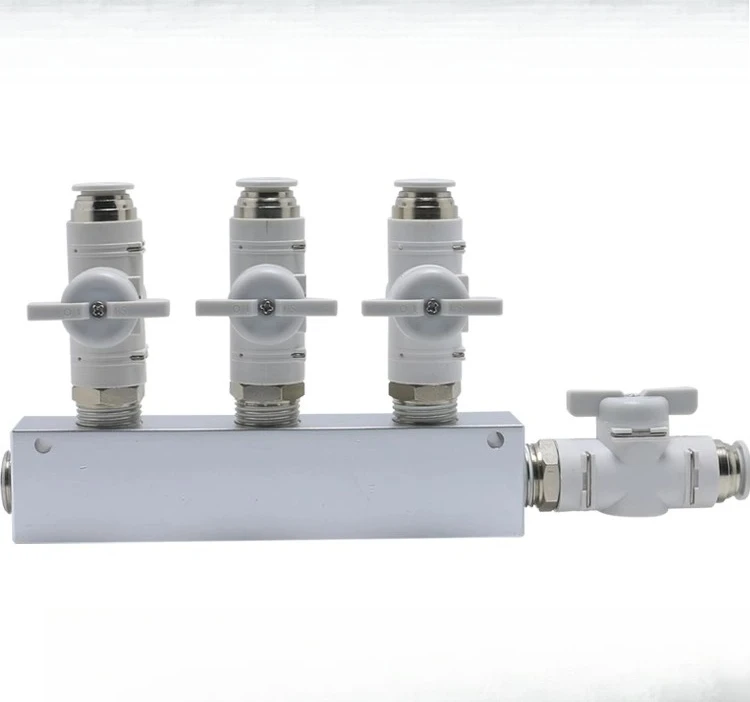 Zod multi-pipeline  separation and exhaust diverter  distribution block ga s distribution trachea double-row large-flow