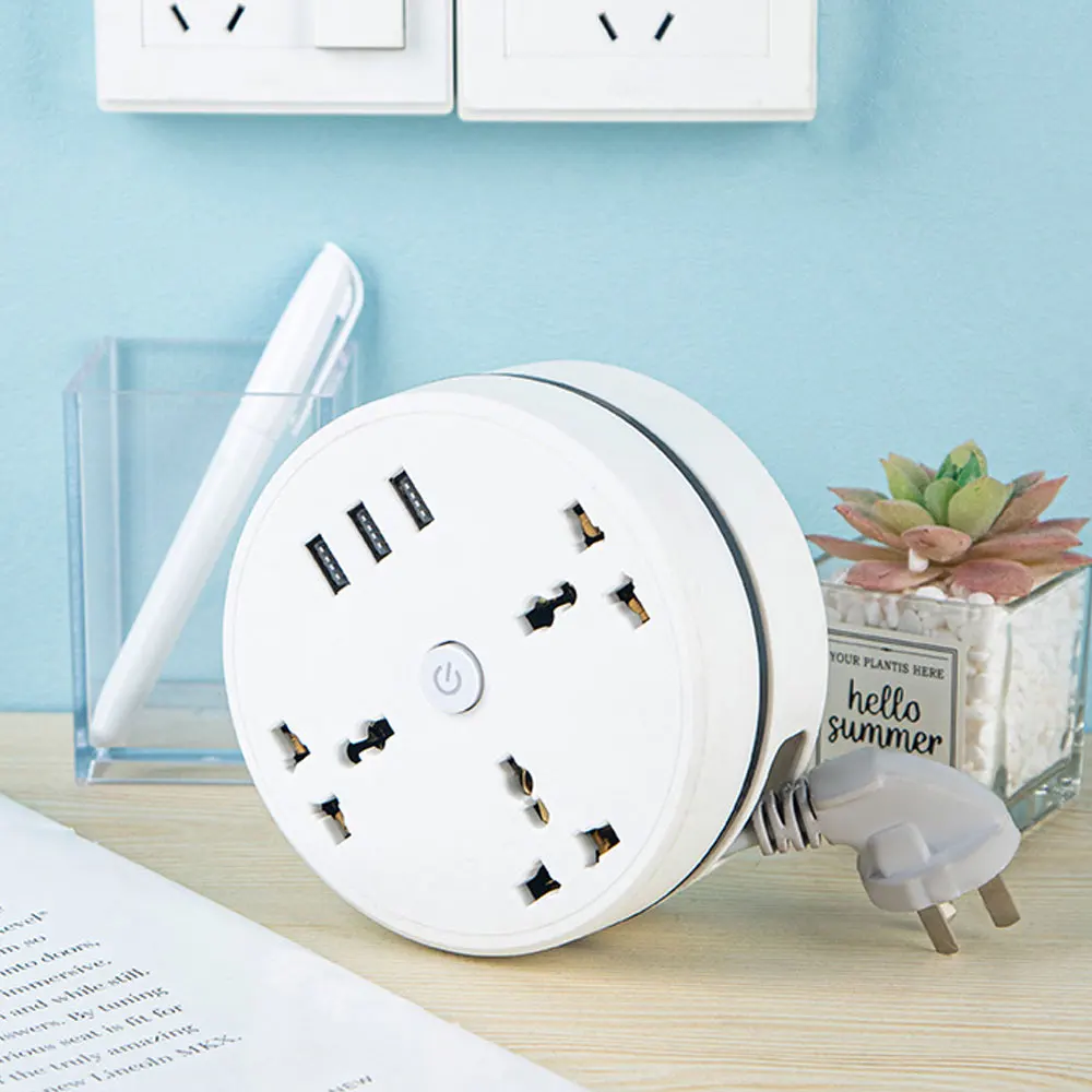 Power Multi Tap Universal Plug Au Uk Outlet Power Strip with 2M Extension Cord Usb Port Charge Electrical Socket