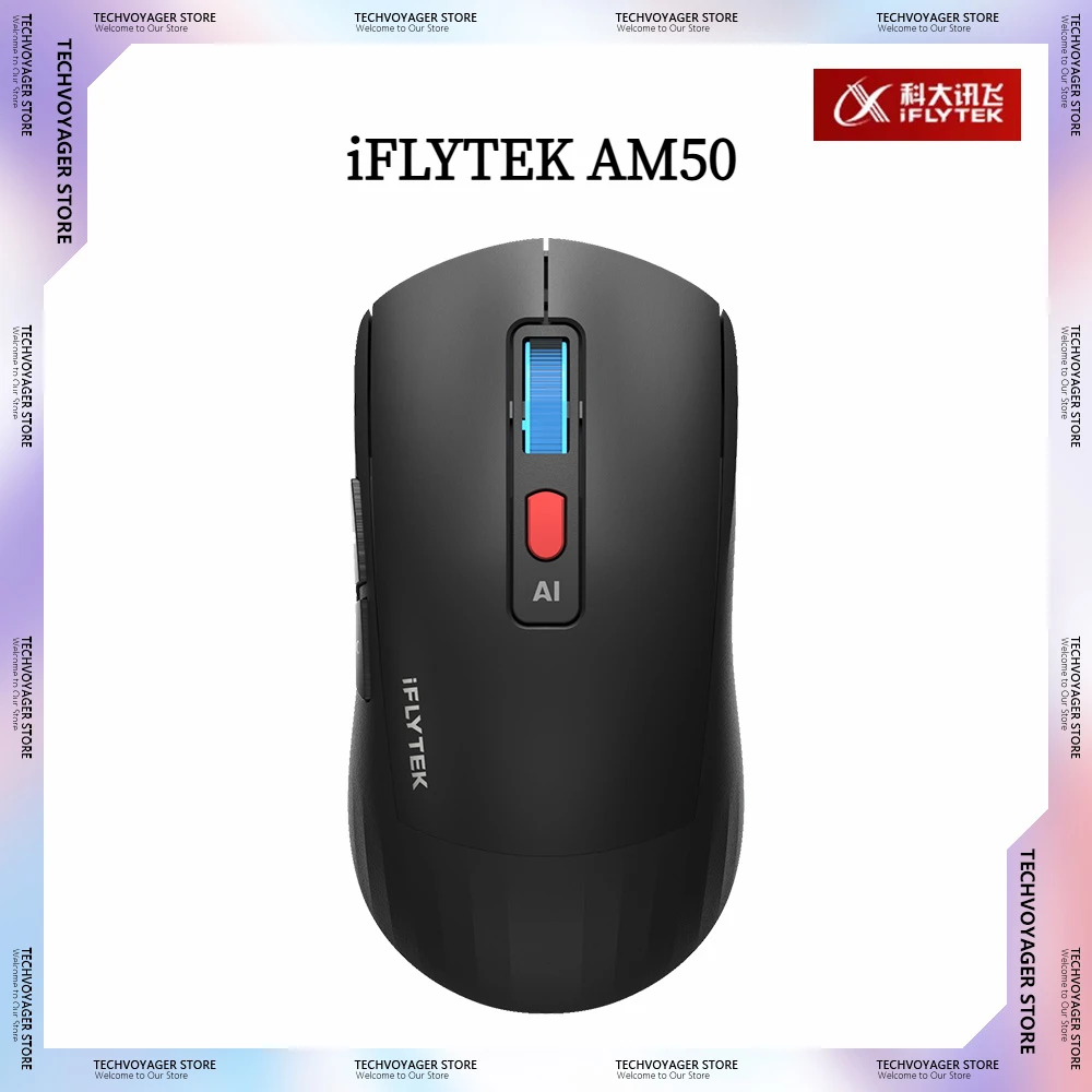 IFLYTEK AM50 AI Intelligent Mouse Voice Ergonomics Wireless Bluetooth Tri-mode Customized Mice PC Office Accessories Gifts