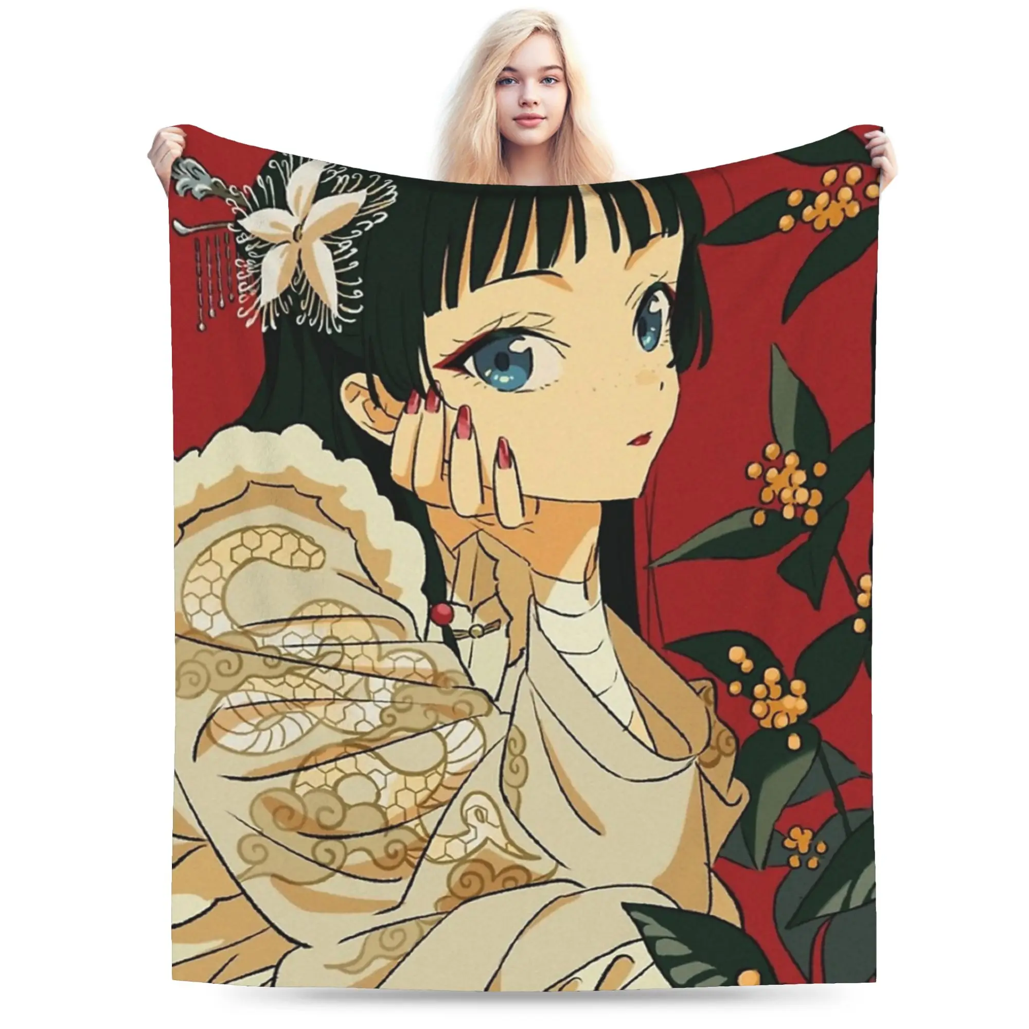 Maomao The Apothecary Diaries Blankets Fleece Decoration  Breathable Ultra-Soft Throw Blanket for Bed Bedroom Rug Piece