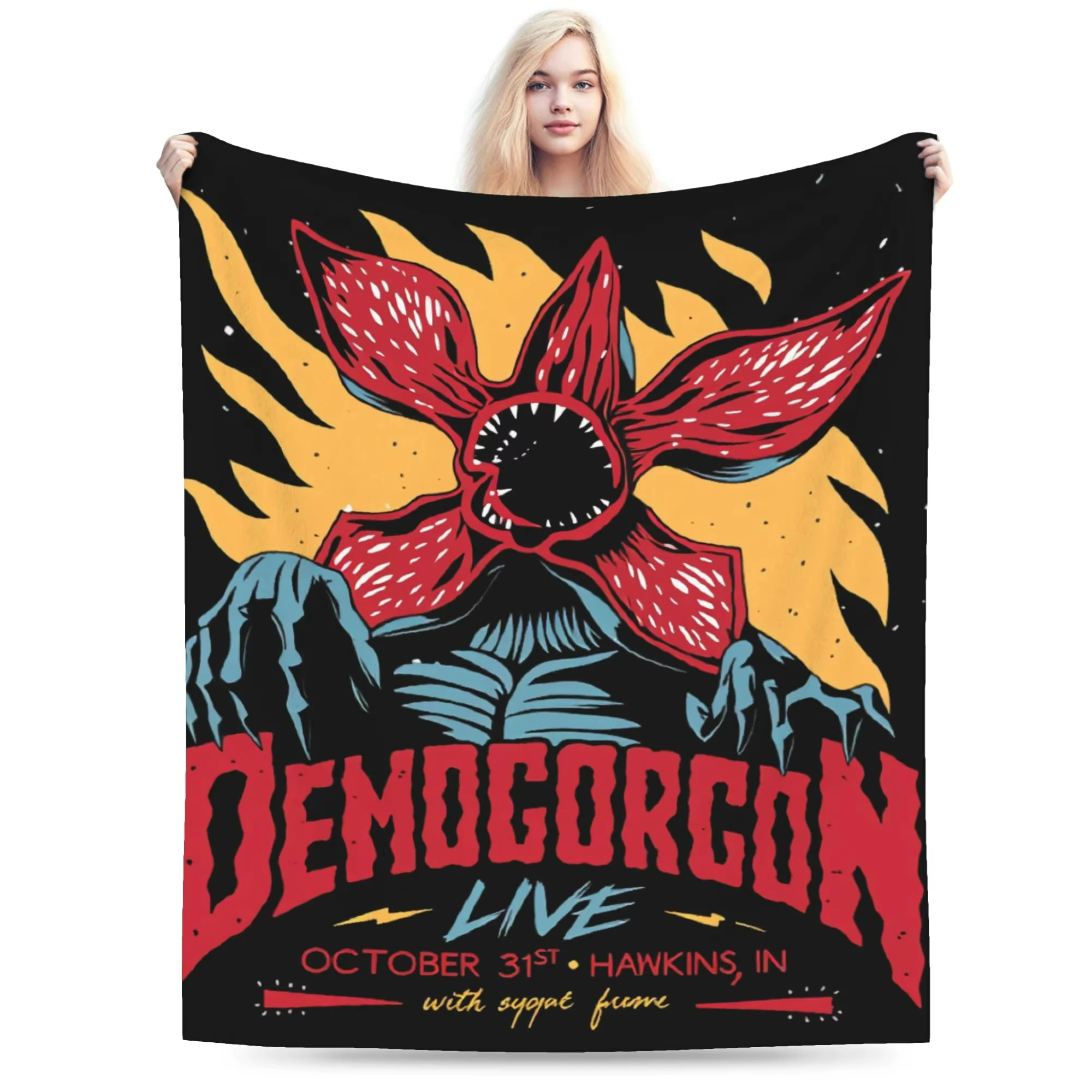 2026 new American TV Series Eddie Munson The Demogorgon Throw Blanket Winter Boy Girl Couch Funny Bedspread Blanket Quality