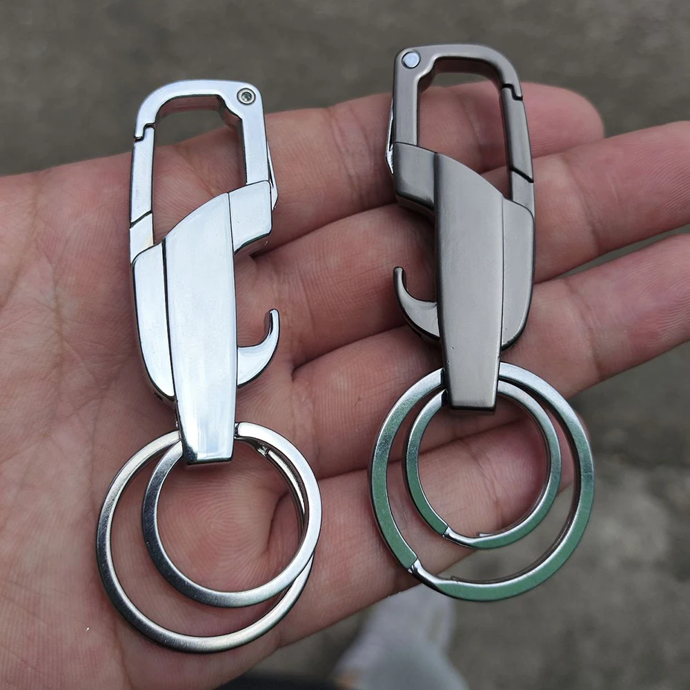 Mini Knife Keychain Foldable Anti-lost Key Chain Men\'s Keyring Multi-Functional Bottle Opener Car Key Holder Ring Accessories