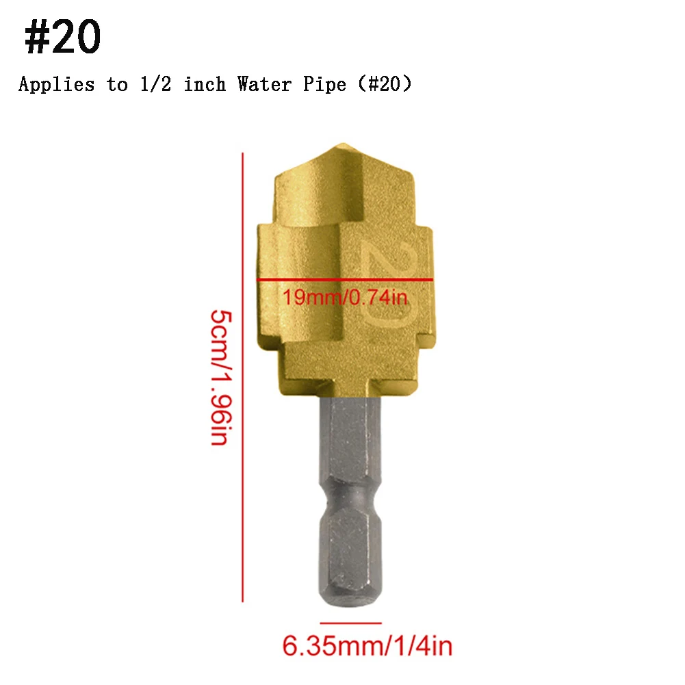 1pc esagonale PPR punta da trapano tubo dell'acqua espansione trapano punzone idraulico # 20 # 25 # 32 Per utensili elettrici Accessorio per punte da trapano Disponibile