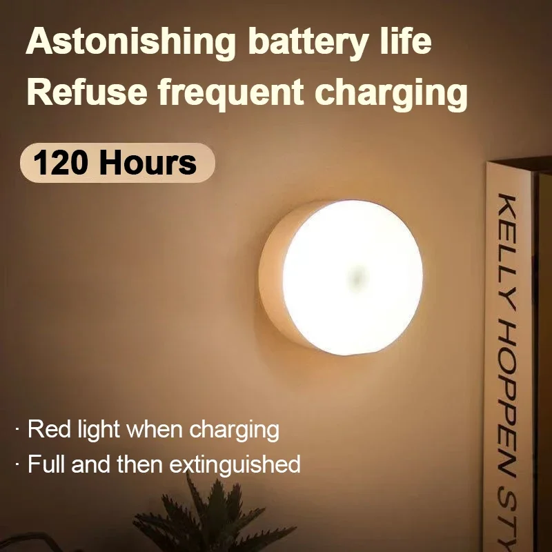 مصغرة LED اللمس الاستشعار أضواء ليلية USB قابلة للشحن المطبخ غرفة نوم قاعدة مغناطيسية الجدار ضوء جولة المحمولة يعتم مصباح الليل