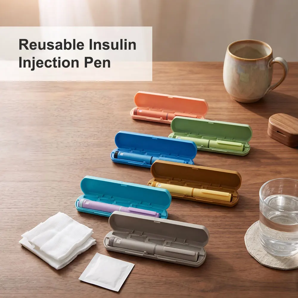 Reusable Insulin Injection Pen Adjustable Dose Dial Peptide Injector Pen, Compatible with 3ml Insulin Cartridge Cartridges