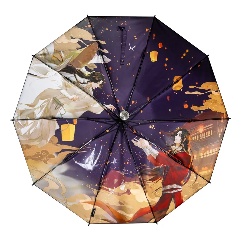 Heaven Official'S Blessing Xie Lian Hua Cheng Automatic Umbrella Anime Rain Anti Uv Parasol Tgcf Tian Guan Ci Fu Boy Girl Gift