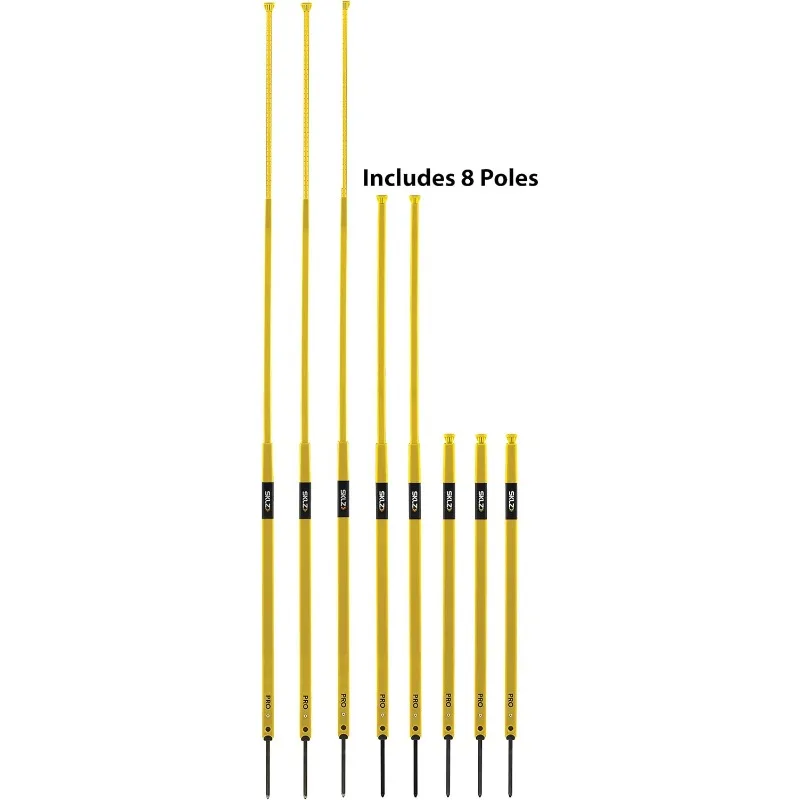 

SKLZ Pro Training Telescoping Agility Poles for Soccer Drills and Training (Set of 8),Yellow
