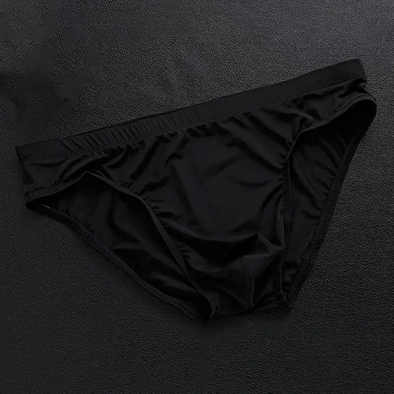 กางเกงในชายชุดชั้นในชาย Sissy Bulge กางเกงยีนส์เซ็กซี่ PLUS ขนาดชุดชั้นในกางเกงไม่มีรอยต่อ Thongs Elastic เอว