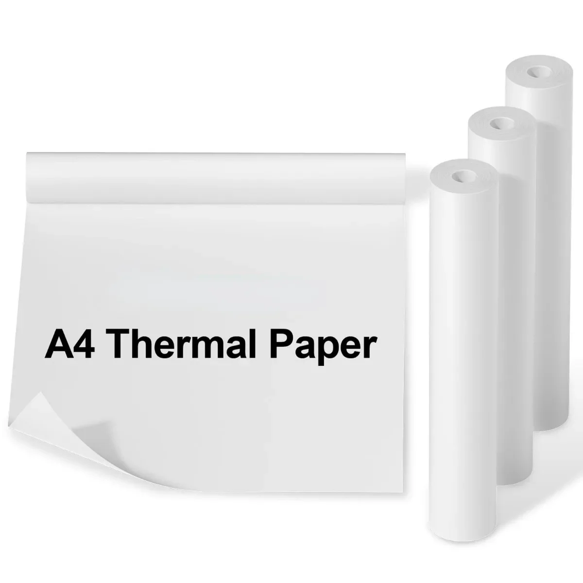 A4 Thermal Paper Width 210mm Rolling Papers Compatible With Thermal Portable Inkless Printers For Documents Office Business Home