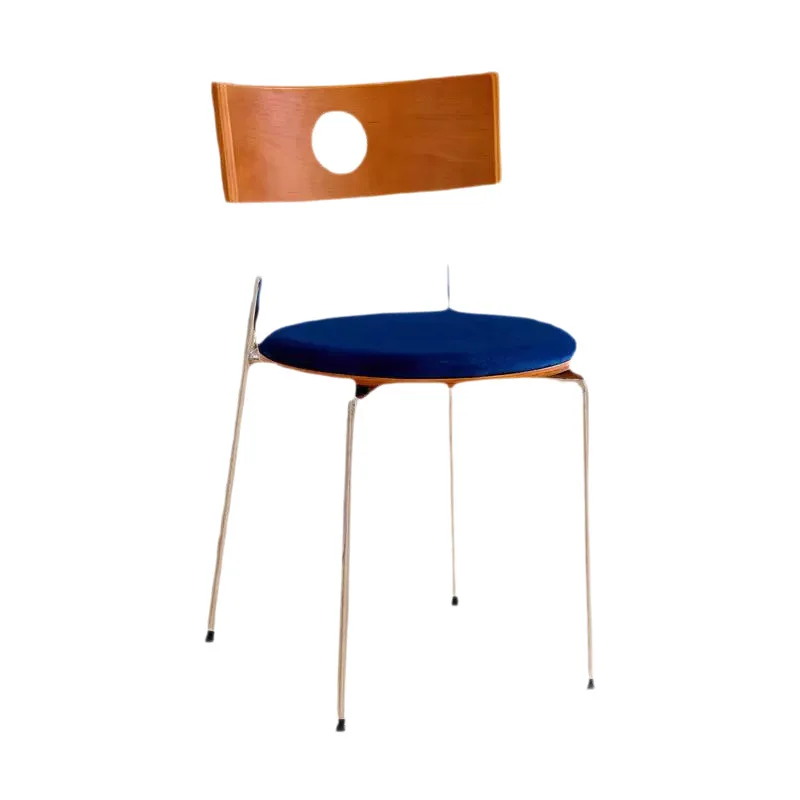 

Medieval style dining chair Internet celebrities ins Nordic style retro small apartment dining chair makeup