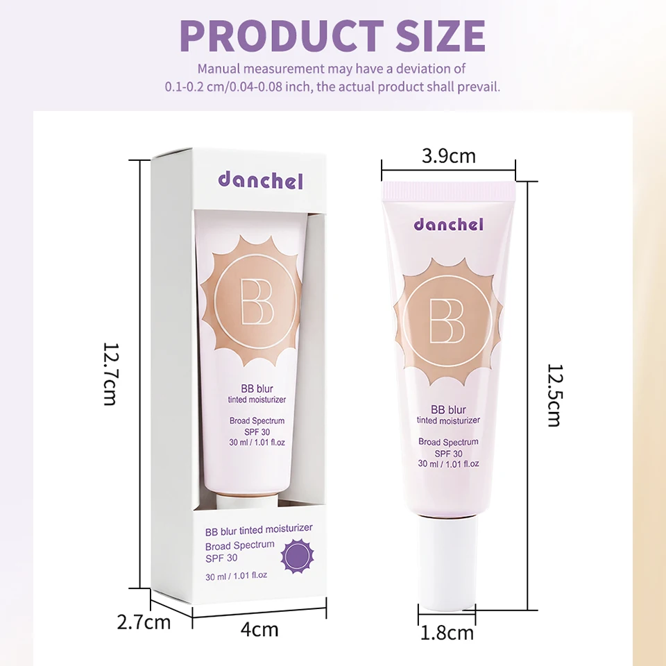 SPF30 BB Blur Tinted Moisturizer Medium Coverage Even Skin Tone Lightweight Sun Protection Face Makeup S6bbbe9994ba74dc49cf11e000f4376ba0