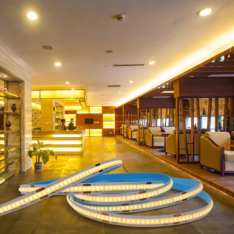 

COB LED12V strip lamp, high-density flexible adhesive tape, suitable for cabinets/wardrobes, TV backlight and other scenes!