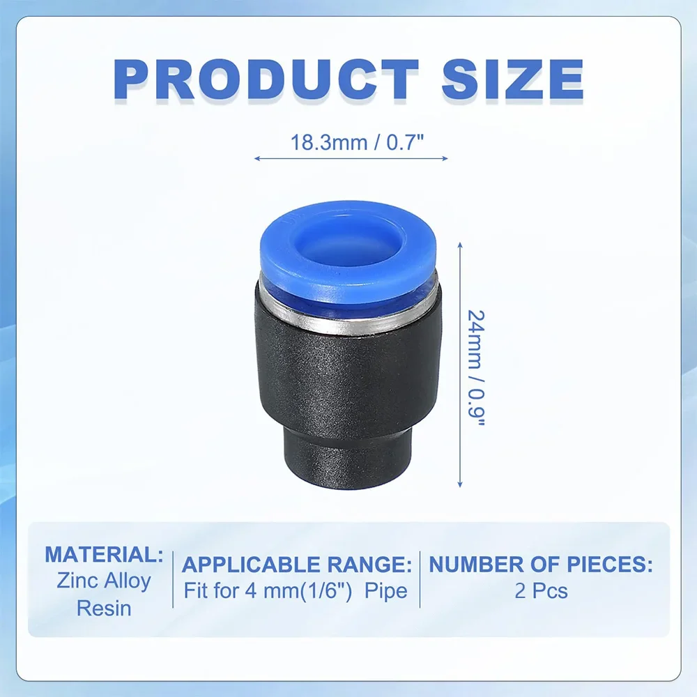 2PCS 4-16mm End Plug Hose For DIY Garden Irrigation Pipe Adapter Slip Lock Quick Insert Release Connectors Pneumatic Tube Fit