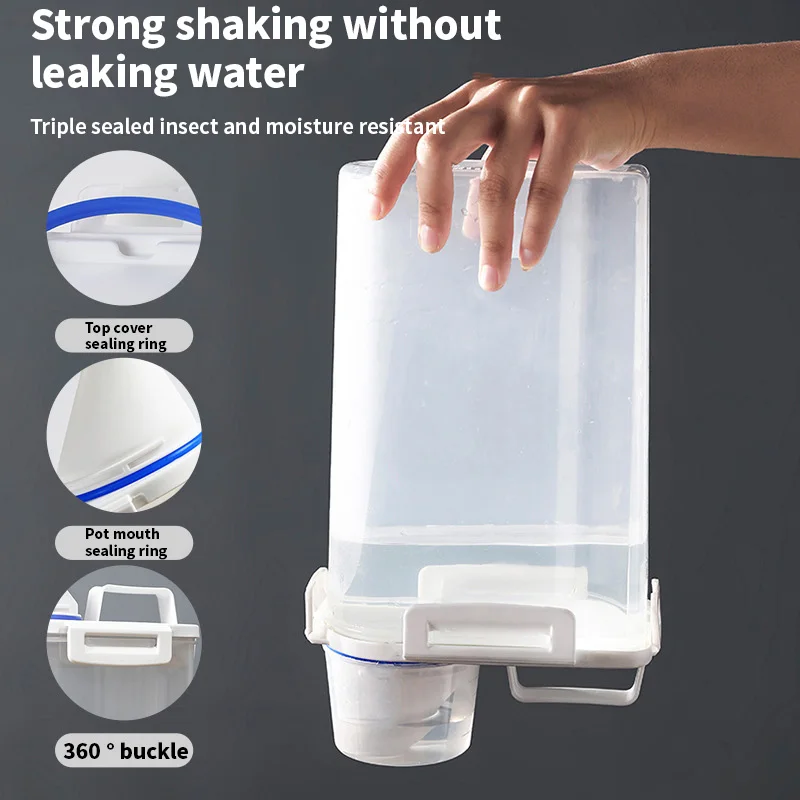 Frasco de armazenamento de líquido de lavanderia hermético dispensador portátil de pó de lavagem com copo de medição para lavanderia conveniente e eficiente