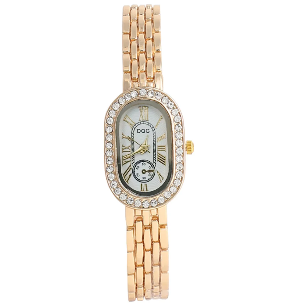 Fashion Hot Selling DQG Brand Women Simple Temperament Rome Design Quartz Watch Casual Bracelet Women Clock Dress Gift Watches