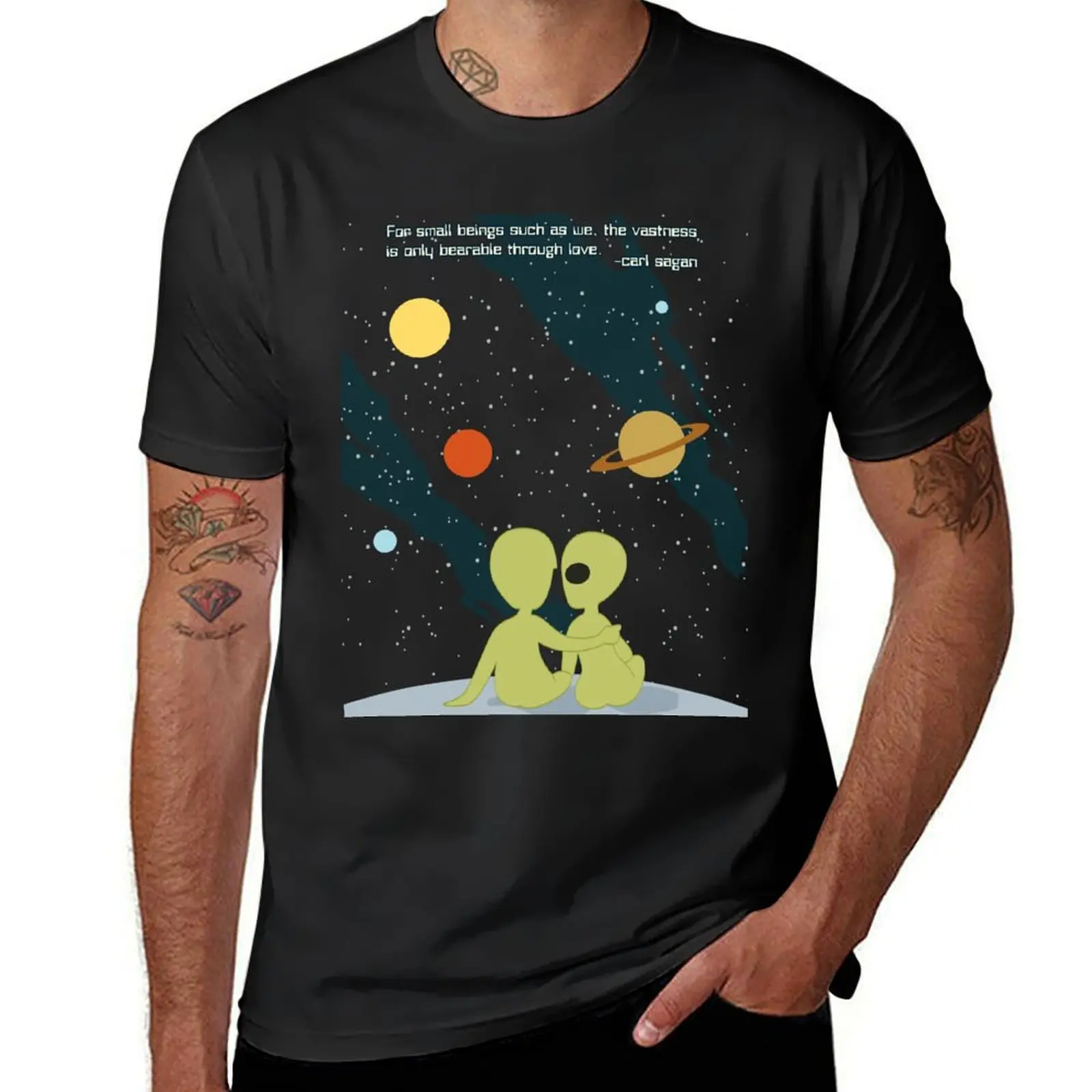 Carl Sagan Alien Love T-Shirt customs customs design your own heavy weight t shirts for men