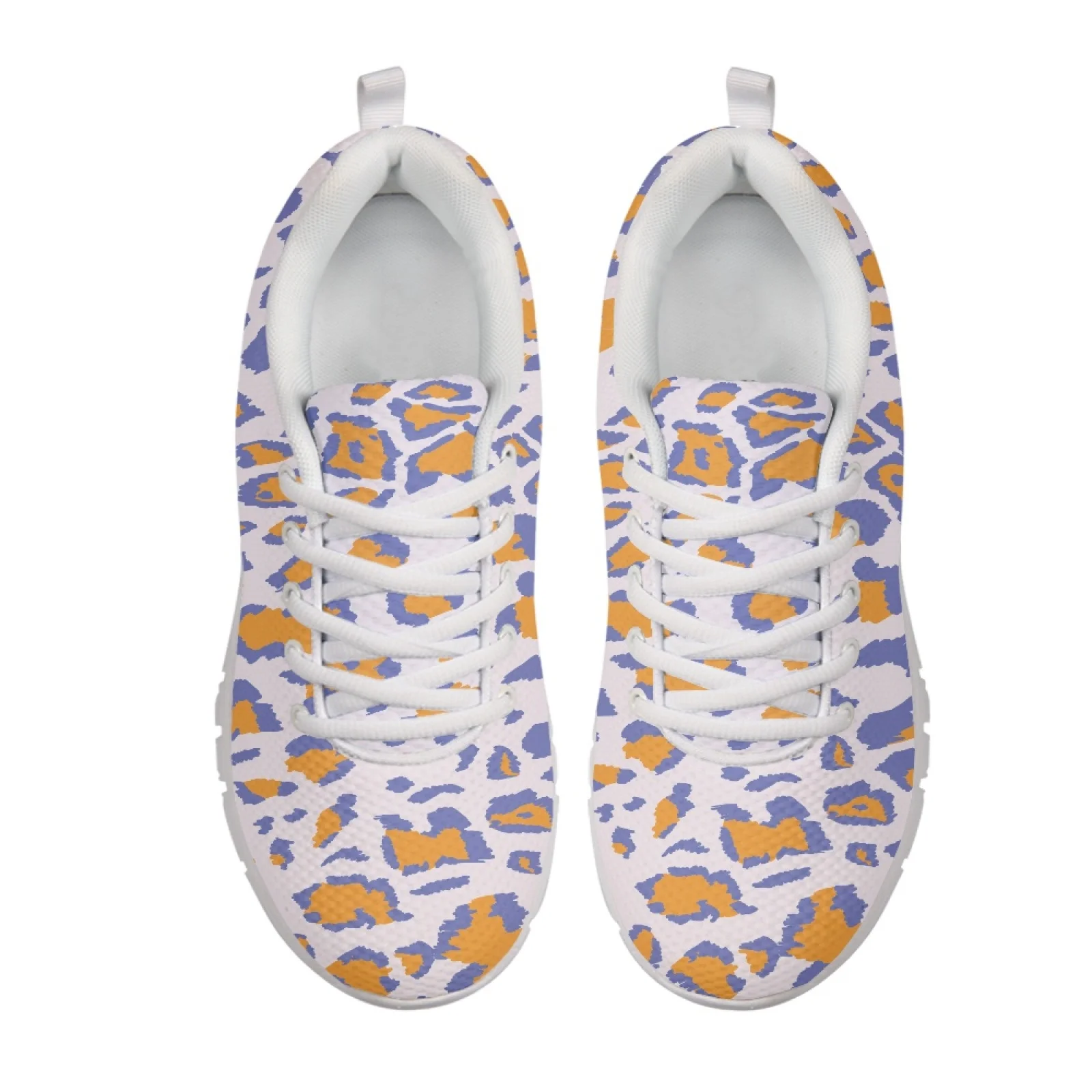 Coloranimal Blue Orange Leopard New Arrival Sports Tennis Shoes Women Running Shoes Lightweight Fitness Shoes for Mens