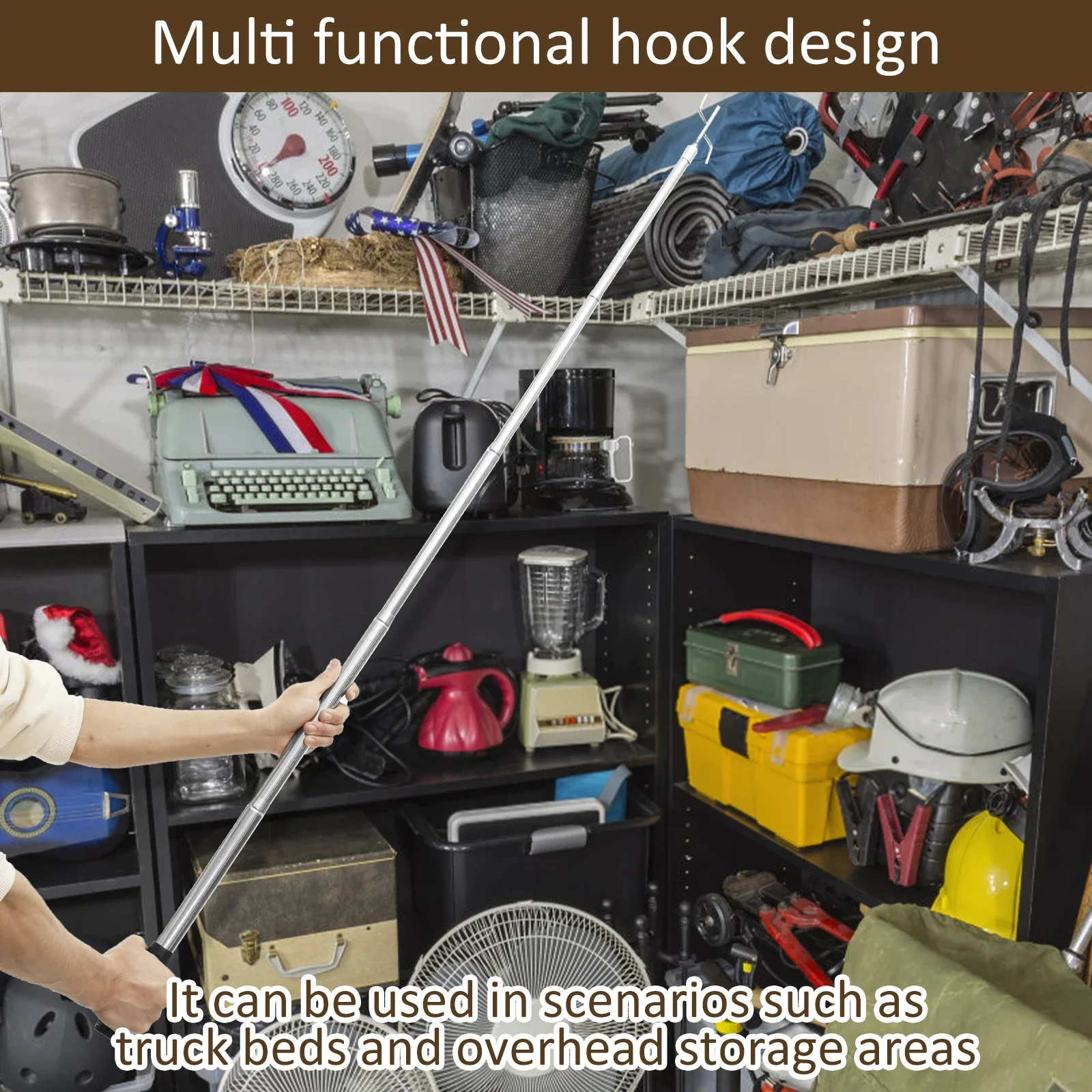 مريح تصغير شاحنة السرير المسترد أداة الفولاذ المقاوم للصدأ شاحنة البضائع المنتزع مع المضادة للانزلاق المطاط قبضة للشاحنات المرآب